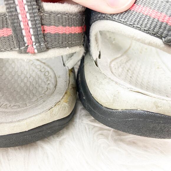 Keen 8.5 Womens Gray Coral Pink Newport H2 Strappy Walking Hiking Sandals - Picture 5 of 16